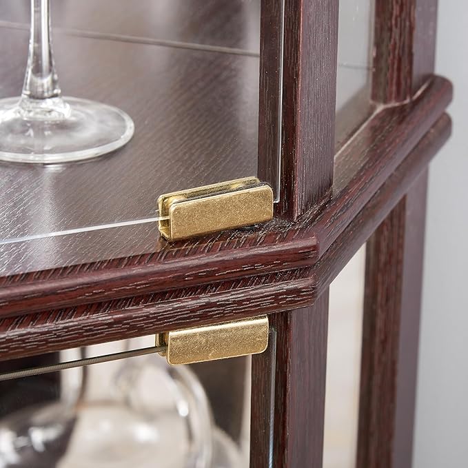 Elegant Corner Curio Cabinet - Image 6