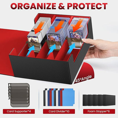 Card Storage Box For Trading Cards 1800+, Card Deck Box - Image 3
