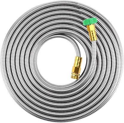 BEAULIFE Short Metal Steel Garden Hose 15 Feet Drinking Rv Water Hose by Beaulife