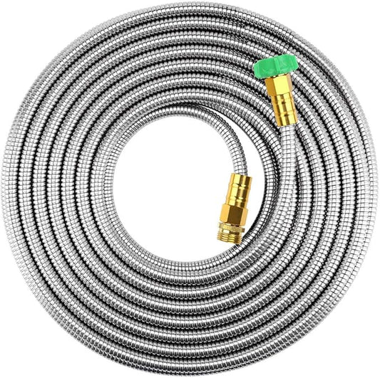 BEAULIFE Short Metal Steel Garden Hose 15 Feet Drinking Rv Water Hose by Beaulife