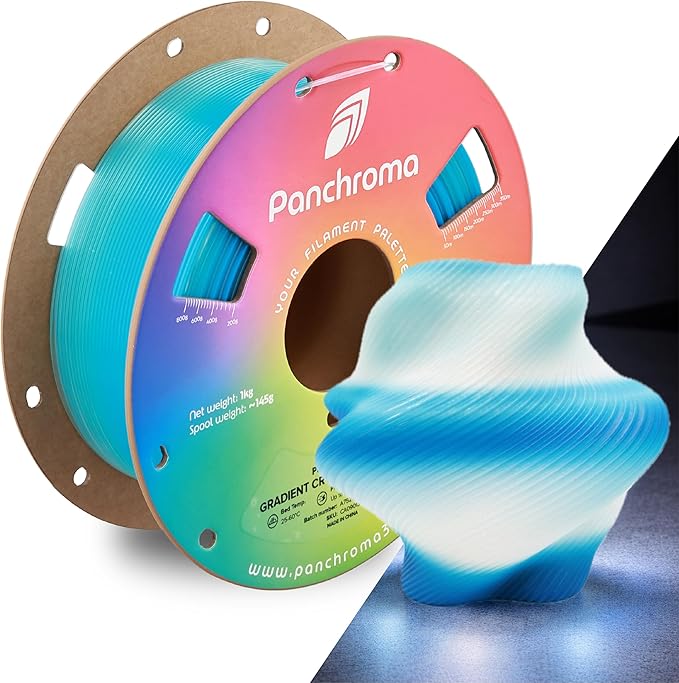 Polymaker Panchroma Gradient PLA Translucent Blue and Clear 3D Printing Filament by Polymaker