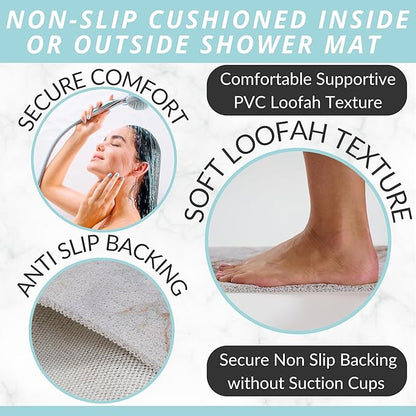ENKOSI Loofah Non-Slip Shower and Bath Mat - Image 2