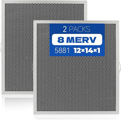 2-Packs 5881 Washable MERV 8 Dehumidifier Filter 12x14x1 Compatible by XFIBER