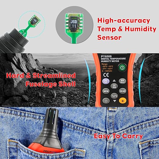 Protmex Digital Temperature Humidity Meter, Thermometer Hygrometer - Image 7