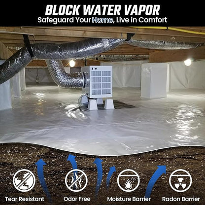 Crawl Space Vapor Barrier, 10 Mil Vapor Barrier, Drop Cloth Moisture Barrier - Image 4