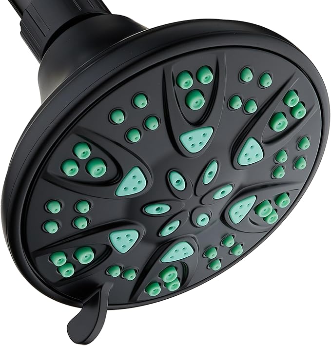 AquaDance Antimicrobial – Anti-Clog High-Pressure 6-Setting Shower Head by AquaDance