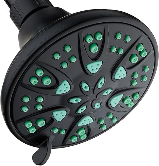 AquaDance Antimicrobial – Anti-Clog High-Pressure 6-Setting Shower Head by AquaDance