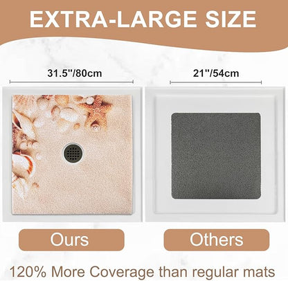 Square Shower Mat Non Slip: 32x32 Inch Extra Large Shower Mats - Image 2