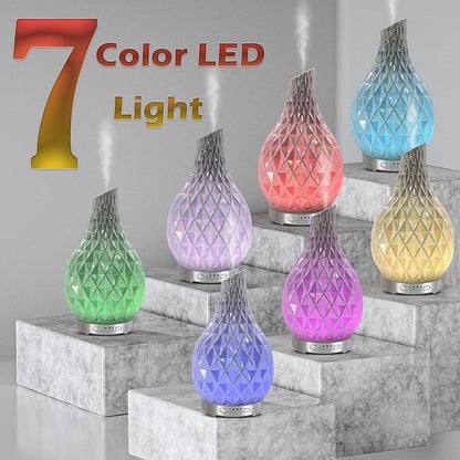MAXWINER Essential Oil Diffuser Handmade Art Glass Aromatherapy Ultrasonic - Image 2