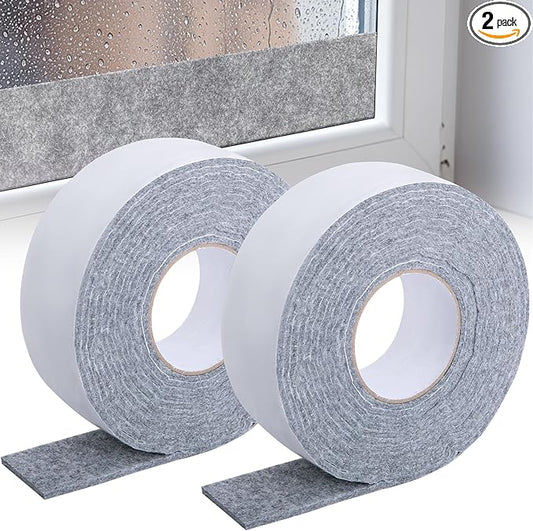 moonoom 2 Roll 16.4 Ft x 2'' Window Condensation Absorber Strip, Thick Window by moonoom