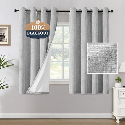 H.VERSAILTEX Chenille Linen Blackout Curtains by HVERSAILTEX