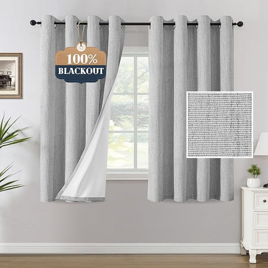 H.VERSAILTEX Chenille Linen Blackout Curtains by HVERSAILTEX