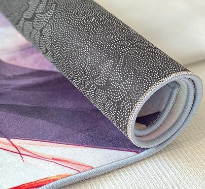 Area Rug, Sports Equipment Pattern Printing Lightweight Area Rugs Fade Resistant - Image 5