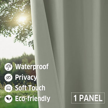 RYB HOME Outdoor Curtains for Patio Waterproof Tab Top Block Sunlight Thermal - Image 5