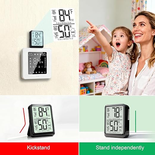 Antonki 2-Pack Room Thermometer, Digital Small Hygrometer Indoor Thermometer - Image 4