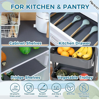 Hersvin Shelf Liners, 20in x 20ft Kitchen Drawer Mats, Non-Adhesive EVA - Image 7