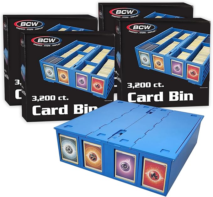 BCW Collectible Card Bin | Holds 3200 Cards Each | Includes 4 Dividers Per Bin by BCW