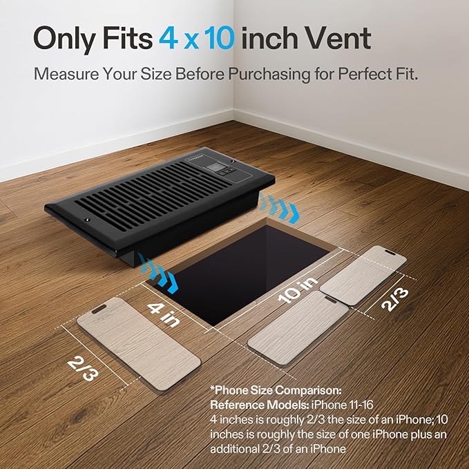 VIVOSUN Quiet Register Booster Fan, Smart Register Vent - Image 2