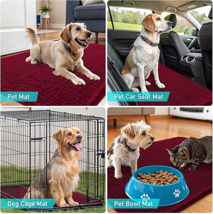 OLANLY Dog Door Mat for Muddy Paws 36x24, Absorbs Moisture and Dirt, Absorbent - Image 7