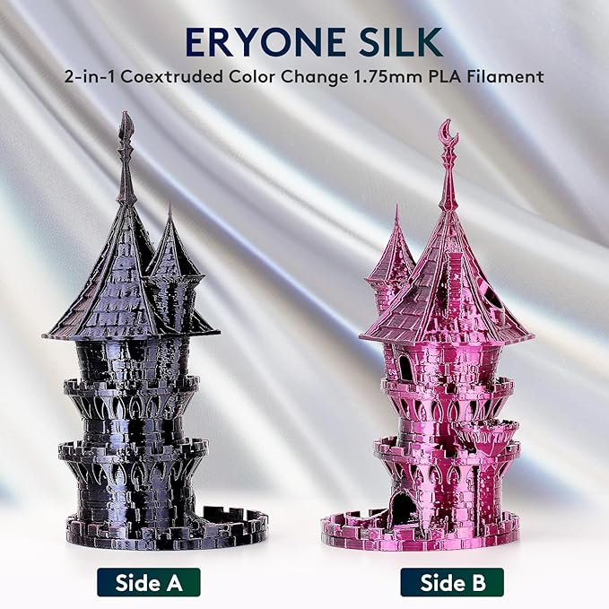 ERYONE Silk Dual Color PLA Filament 3D Printer 1.75mm +/- 0.03mm, Bicolor - Image 3