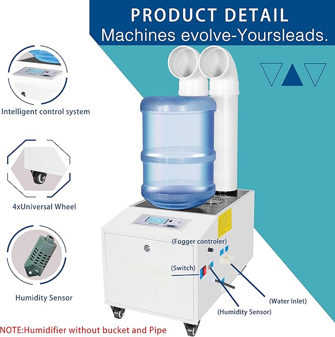 Ultrasonic Industrial Agricultural Humidifer 21L/H Stainless Steel Smart - Image 2