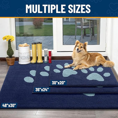 Smiry Dog Door Mat for Muddy Paws, Absorbs Moisture and Dirt, Low-Profile - Image 4