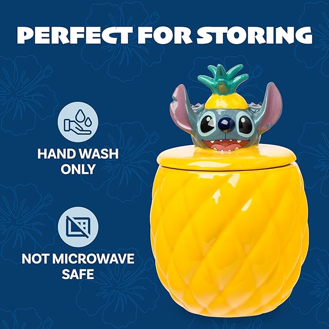 Silver Buffalo Disney Lilo and Stitch Pineapple Tropical 3D Sculpted Ceramic - Image 5