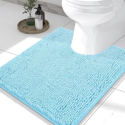 Smiry Luxury Chenille Toilet Rugs U-Shaped 24x20, Soft Absorbent Non-Slip by Smiry