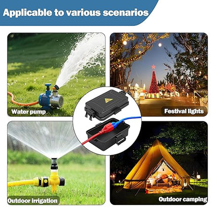 Mini Outdoor Electrical Box, IP54 Waterproof Extension Cord Cover Weatherproof - Image 8