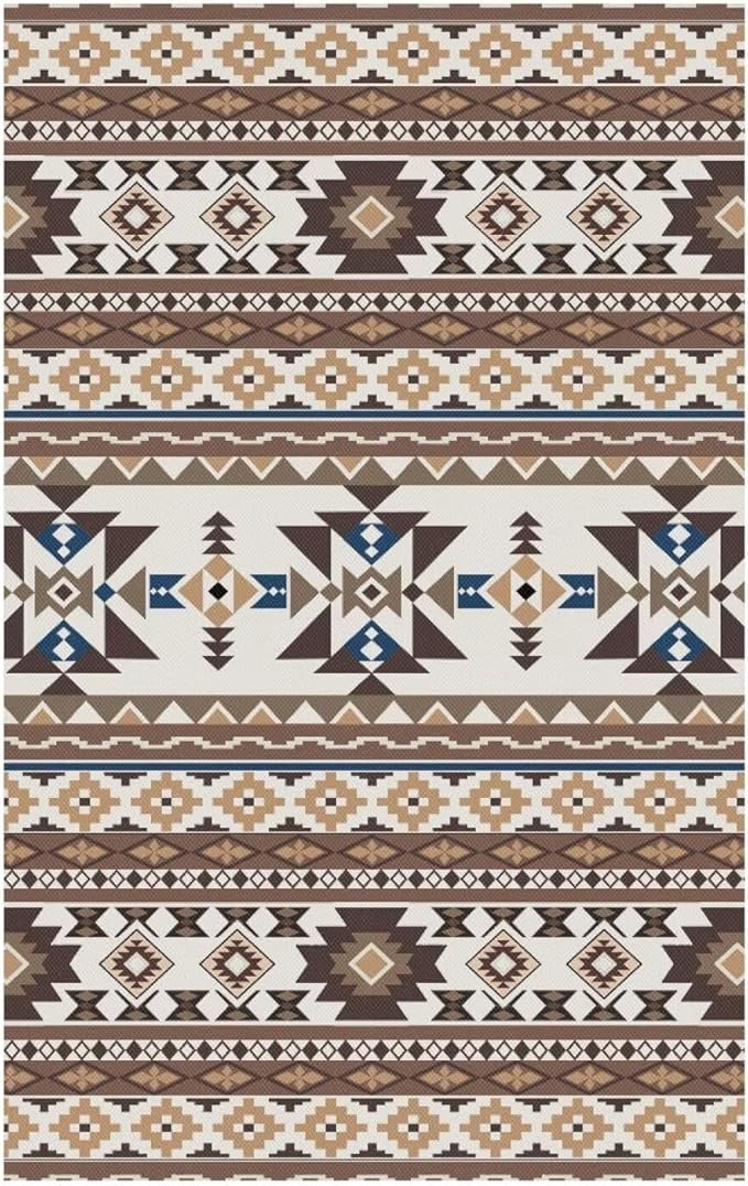 Brown Aztec Print Recliner Headrest Cover Soft Sofa Headrest Slipcovers - Image 6