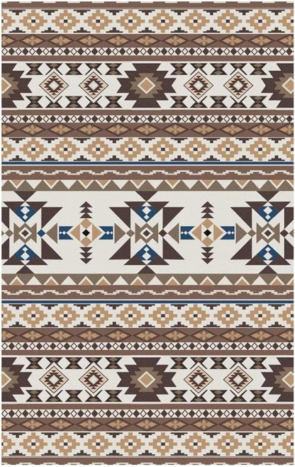 Brown Aztec Print Recliner Headrest Cover Soft Sofa Headrest Slipcovers - Image 6