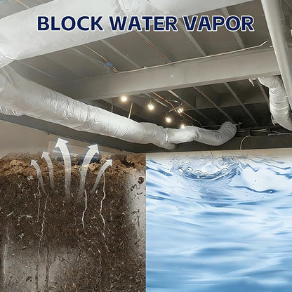 10'x100' Crawl Space Vapor Barrier, 10mil Film Plastic Sheeting, Heavy Duty - Image 6