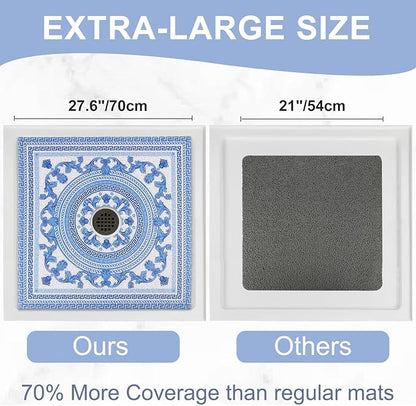 Square Shower Mat Non Slip: 27x27 Inch Extra Large Shower Mats - Image 2