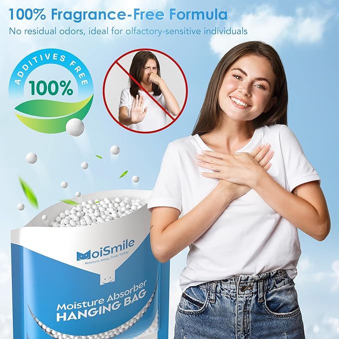 Moisture Absorbers 30 Pack Fragrance Free, Hanging Closet Dehumidifier Bags - Image 9