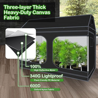 Grow Tent Plant Tent 98"x48"x72" Roof Cube Grow Tent - Image 5