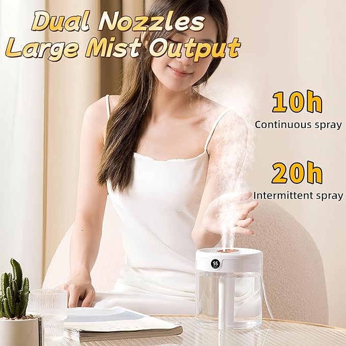 Smart 2L Cool Mist Humidifier for Bedroom, Quiet Desktop Air Moisturizer - Image 3