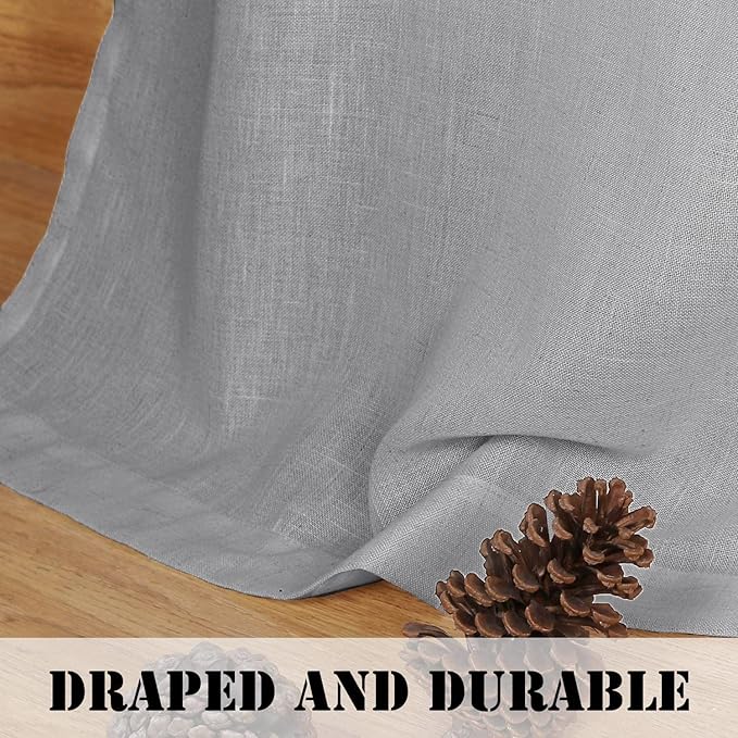 H.VERSAILTEX 2 Pack Ultra Luxurious High Woven Linen Elegant Curtains Rod - Image 6