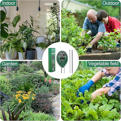 2 Pack Soil Tester, 3-in-1 Plant Moisture Meter Light and PH Tester Garden Lawn - Image 5