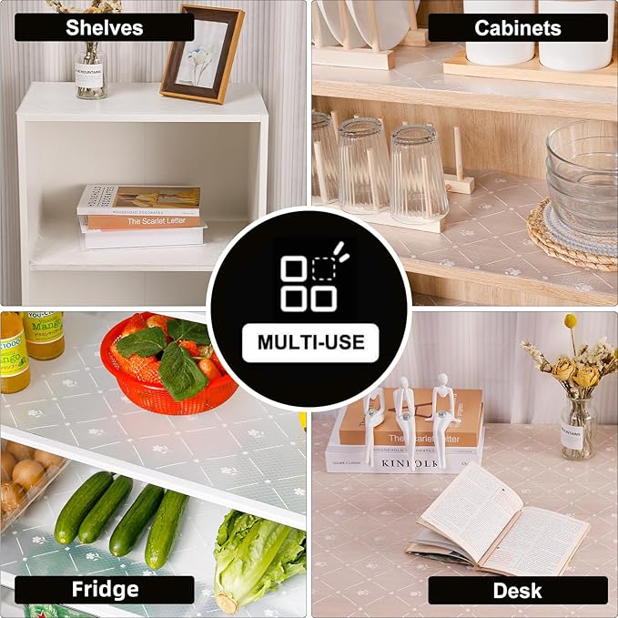 INNOLITES Kitchen Cabinet Shelf Liner, Non-Adhesive Refrigerator & Drawer Liner - Image 8
