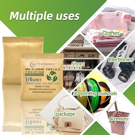 6G x 60 Pack Kraft Clay Desiccants Packs, Food Safe Bentonite Clay Desiccant - Image 5