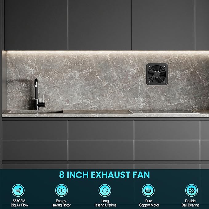 HG Power 8 Inch Exhaust Fan - Image 8