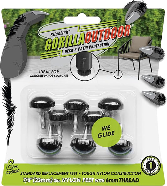 Slipstick Gorilla Outdoor Adjustable Furniture Levelers Weatherproof Screw in by Slipstick