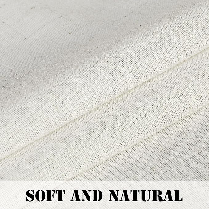 H.VERSAILTEX Natural Linen Rod Pocket Curtains 84 Inch Length - Image 4