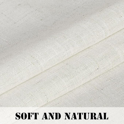 H.VERSAILTEX Natural Linen Rod Pocket Curtains 84 Inch Length - Image 4