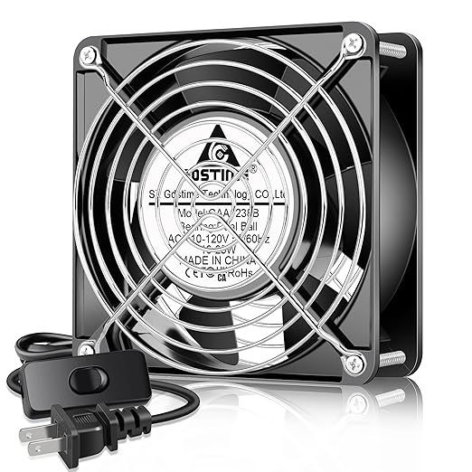 GDSTIME AXIAL Fan 12038, 110V 120V AC 120mm Fan, Ventilation Exhaust Projects by GDSTIME