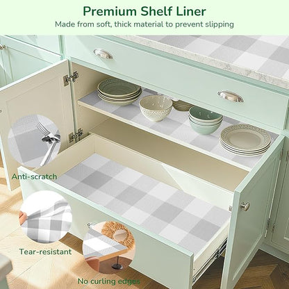 Shelf Liner for Kitchen Cabinets Non-Adhesive Drawer Liners Non-Slip Strong - Image 6