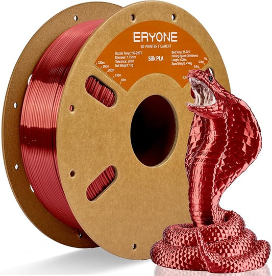 ERYONE Silk PLA Filament for 3D Printer, 1.75mm +/- 0.03mm by ERYONE