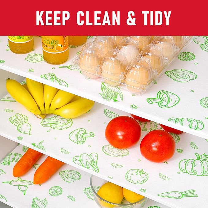 Cooyes Refrigerator Liners, Premium Absorbent Fridge Mats Non-Slip Washable - Image 2