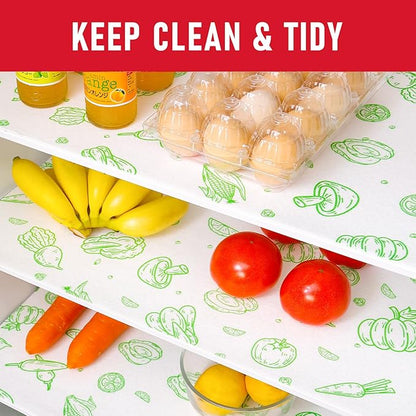 Cooyes Refrigerator Liners 17.7" x 24", Absorbent Strong Grip Fridge Mats - Image 2
