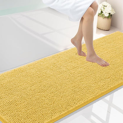 Smiry Luxury Chenille Bathroom Rugs 70x24, Extra Soft and Absorbent Shaggy Bath by Smiry